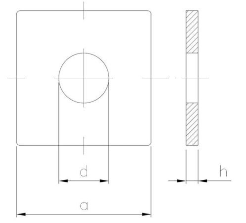 Шайба квадратная для деревянных конструкций 