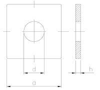 Шайба квадратная для деревянных конструкций 